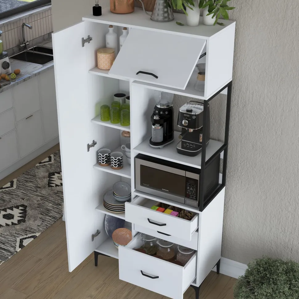 Aamiaiskaappi Linento Furniture JE112 - 2958 valkoinen
