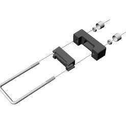 Aitaelementin metallikiinnike AB Polar nelikulmaiselle 40x60 mm tolpalle