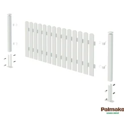 Aitaelementti Palmako Lovisa 10 100x180 cm valkoinen 5 kpl/pkt