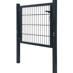 Aitaportti yksiovinen antrasiitin harmaa 106x130cm