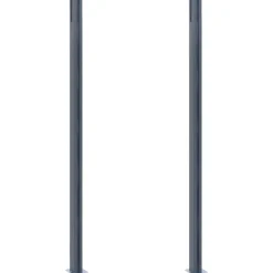 Aitatolpat 185cm, alumiini, tummanharmaa, eri pakkauskokoja