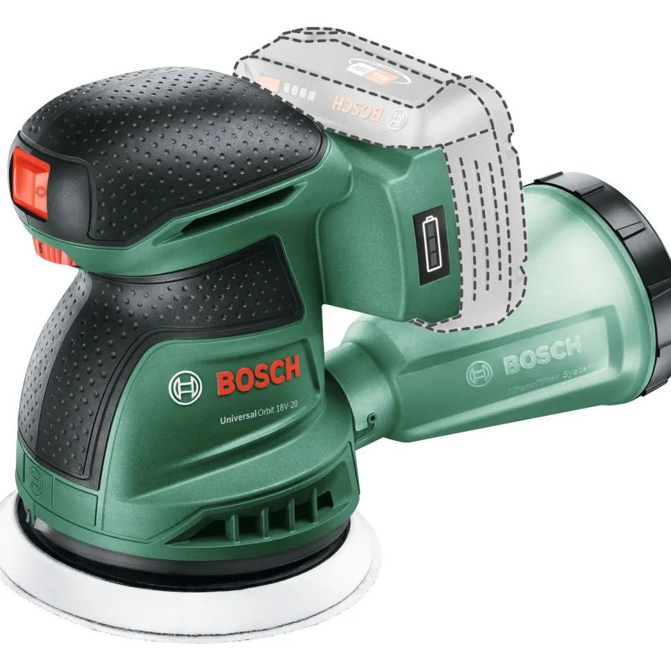Akkuepäkeskohiomakone Bosch UniversalOrbit 18V-20 Solo 18V ilman akkua