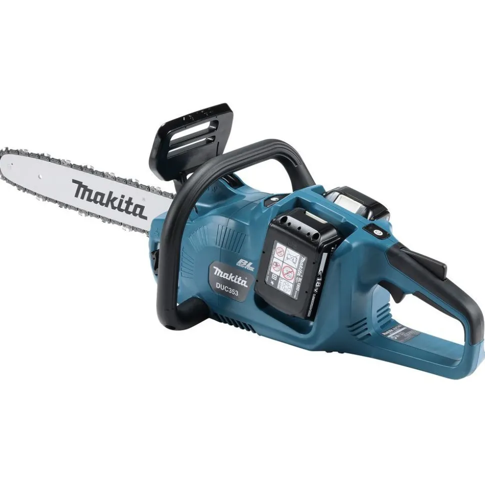 Akkuketjusaha Makita LXT DUC353PG2 14" 2x18V 2x6,0 Ah akuilla