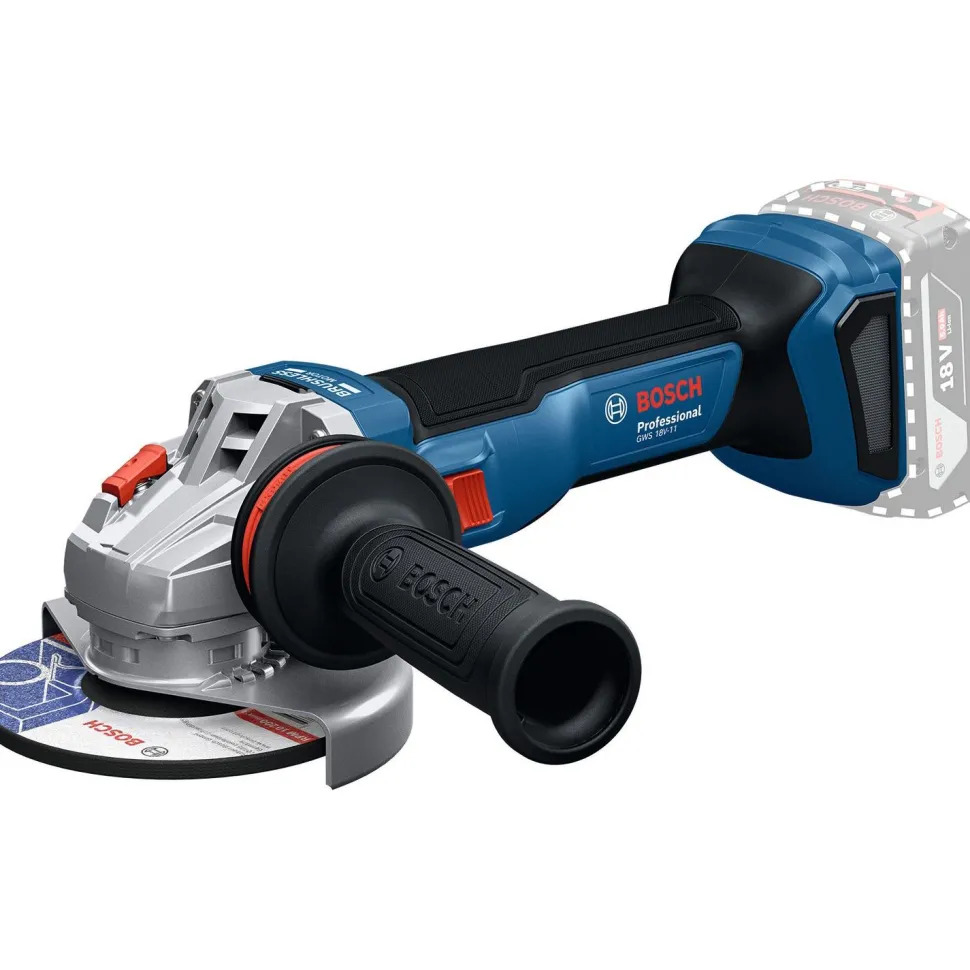 Akkukulmahiomakone Bosch Professional GWS 18V-11 Solo Ø125 mm 18V ilman akkua