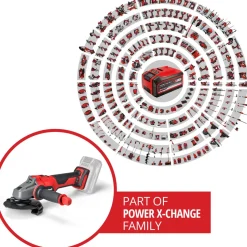 Akkukulmahiomakone Einhell Power X-Change Axxio TE-AG 18/125 Li BL Solo 18V ilman akkua