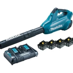 Akkulehtipuhallin Makita LXT DUB362PT4 2x18V 4x5,0 Ah akuilla