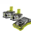 Akkupaketti Ryobi RC18150-250 18V 2x5,0 Ah akuilla + laturi