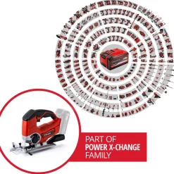 Akkupistosaha Einhell Power X-Change TE-JS 18/80 Li-Solo 18V ilman akkua