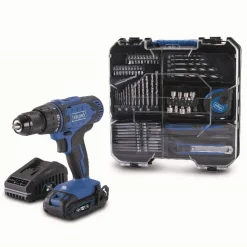 Akkuporakone Scheppach C-DTB74/1-X 20V akulla + 74-os. tarvikesetti