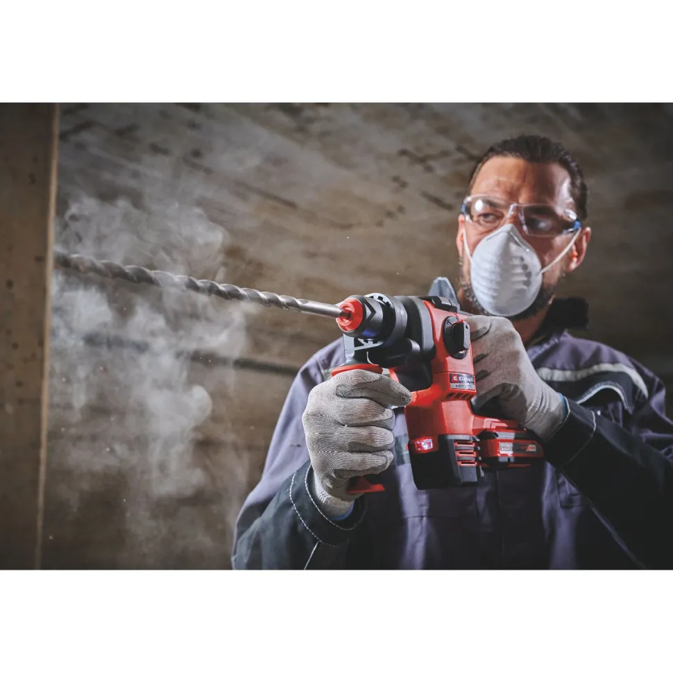 Akkuporavasara Einhell Power X-Change Herocco SDS+ 18V ilman akkua + E-Box -salkku