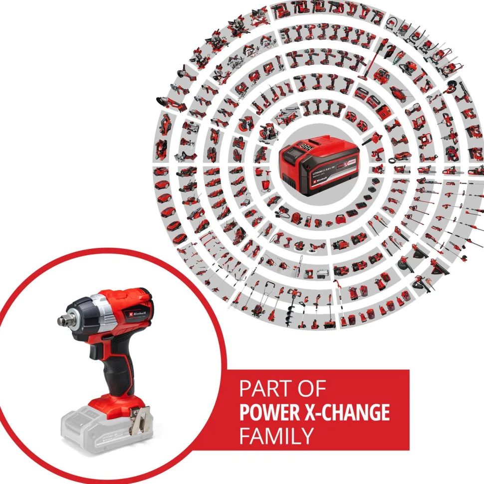 Akkupulttipyssy Einhell Power X-Change TE-CW 18 Li BL Solo 18V ilman akkua