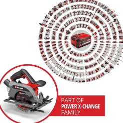 Akkupyörösaha Einhell PXC TP-CS 18/165 Li BL Solo 18V ilman akkua