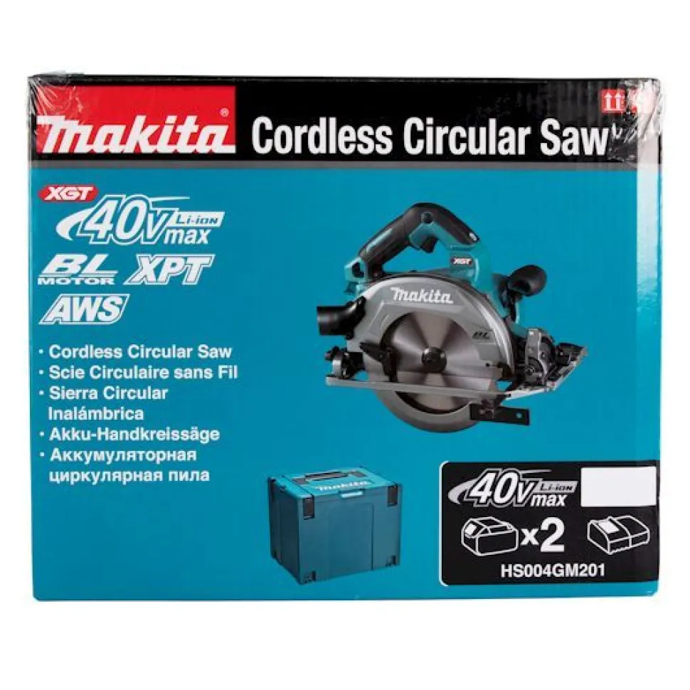 Akkupyörösaha Makita XGT HS004GM201 Ø190 mm 40V 2x4,0 Ah akuilla + Makpac