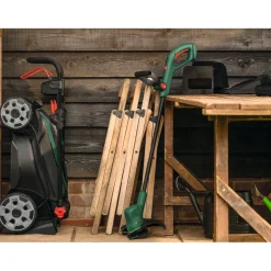 Akkuruohonleikkuri Bosch Rotak 18V2-43 2x18V 2x4,0 Ah akuilla