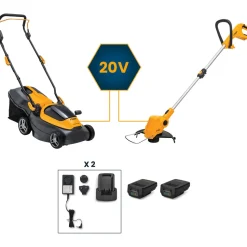 Akkuruohonleikkuri Stiga Collector 136e Kit 20V 2x2,0 Ah akuilla + GT 100e trimmeri