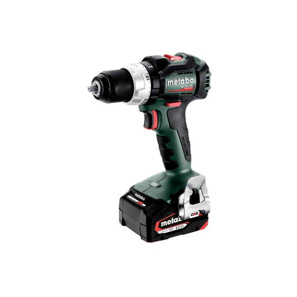 Akkuruuvinväännin Metabo BS 18 LT BL sisältää 2x5.2Ah Li-Power-akut