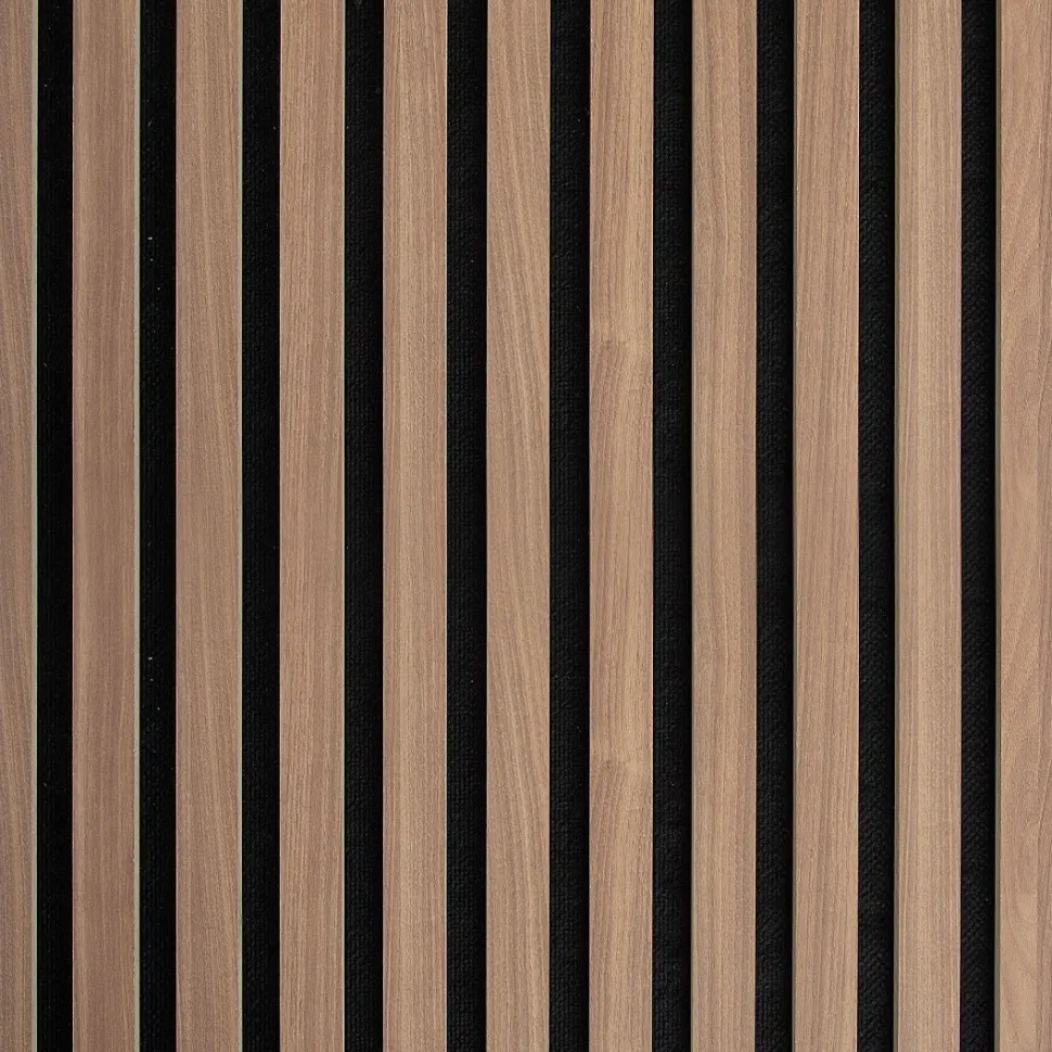 Akustiikkalevy/rimapaneeli Ewona RoughCut, 16x600x2700mm, vaalea pähkinä