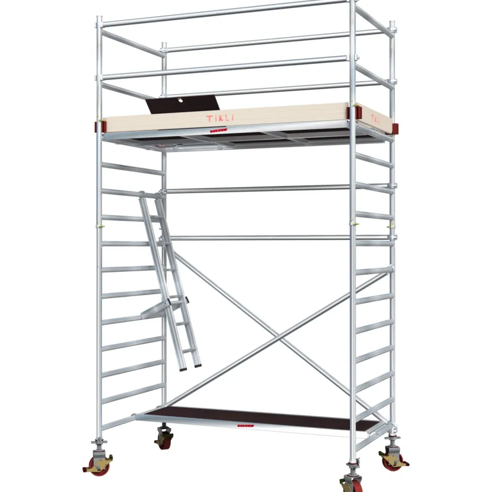 Alumiiniteline Tikli Jumbo 9900P, tasokorkeus 3.4m, 250x135cm
