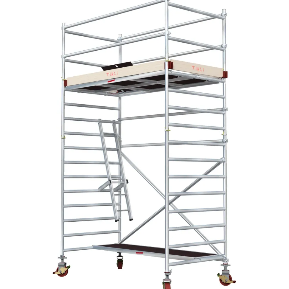 Alumiiniteline Tikli Jumbo 9900P, tasokorkeus 3.4m, 250x135cm
