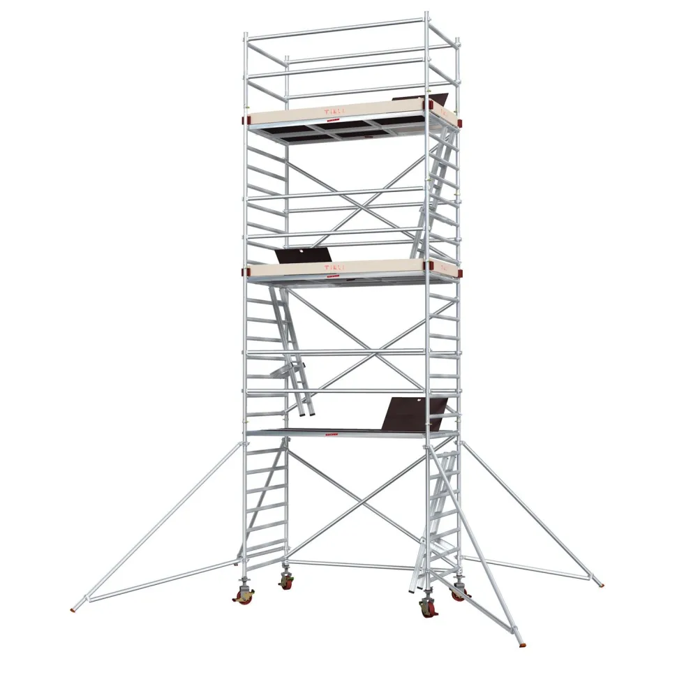 Alumiiniteline Tikli Jumbo 9900-6P, tasokorkeus 6.5m, 250x135cm