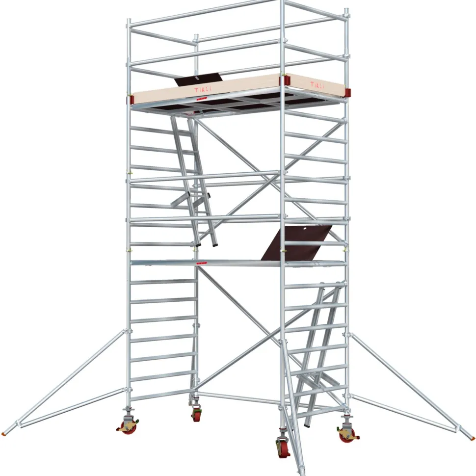 Alumiiniteline Tikli Jumbo 9900-4P, tasokorkeus 4.5m, 250x135cm