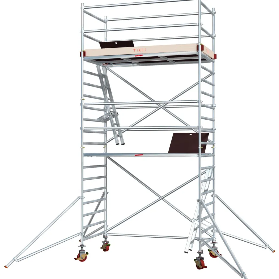 Alumiiniteline Tikli Jumbo 9900-4P, tasokorkeus 4.5m, 250x135cm