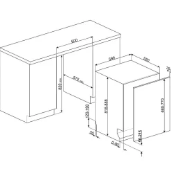 Astianpesukone Smeg STL7252C, integroitava