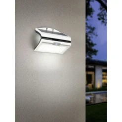 Aurinkokennoseinävalaisin Trio Macapa LED ladattava liike- ja hämärätunnistin 4000K valkoinen