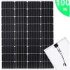 Aurinkopaneelit 2kpl, 100 W, yksikiteinen alumiini ja turvalasi