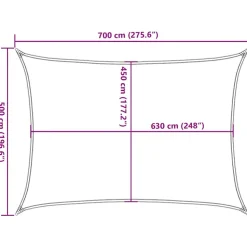 Aurinkopurje, 160 g/m² HDPE, eri värejä ja kokoja (16419)