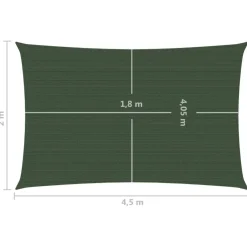 Aurinkopurje suorakulma, HDPE, 160g/m², eri kokoja ja värejä