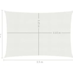 Aurinkopurje suorakulma, HDPE, 160g/m², eri kokoja ja värejä