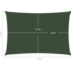 Aurinkopurje suorakulma, HDPE, 160g/m², eri kokoja ja värejä