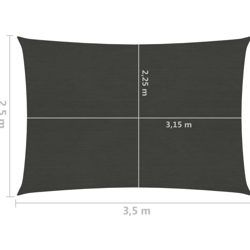 Aurinkopurje suorakulma, HDPE, 160g/m², eri kokoja ja värejä