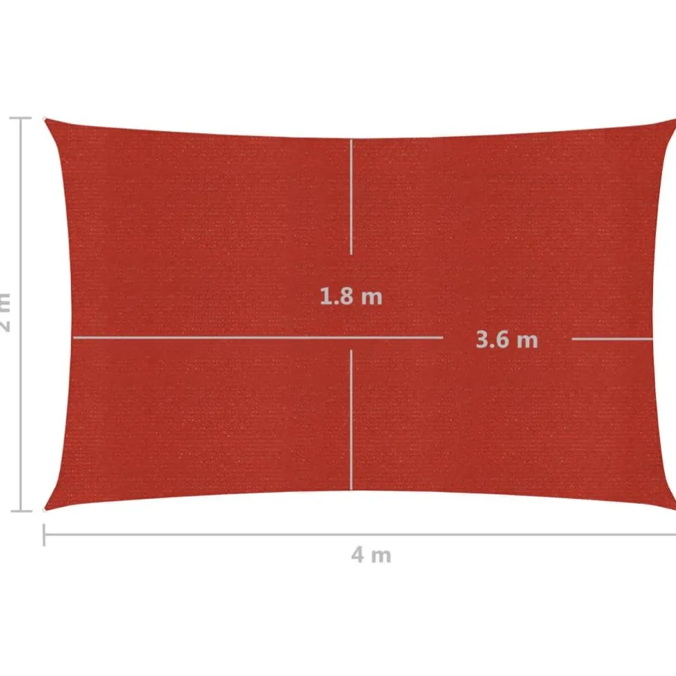 Aurinkopurje suorakulma, HDPE, 160g/m², eri kokoja ja värejä