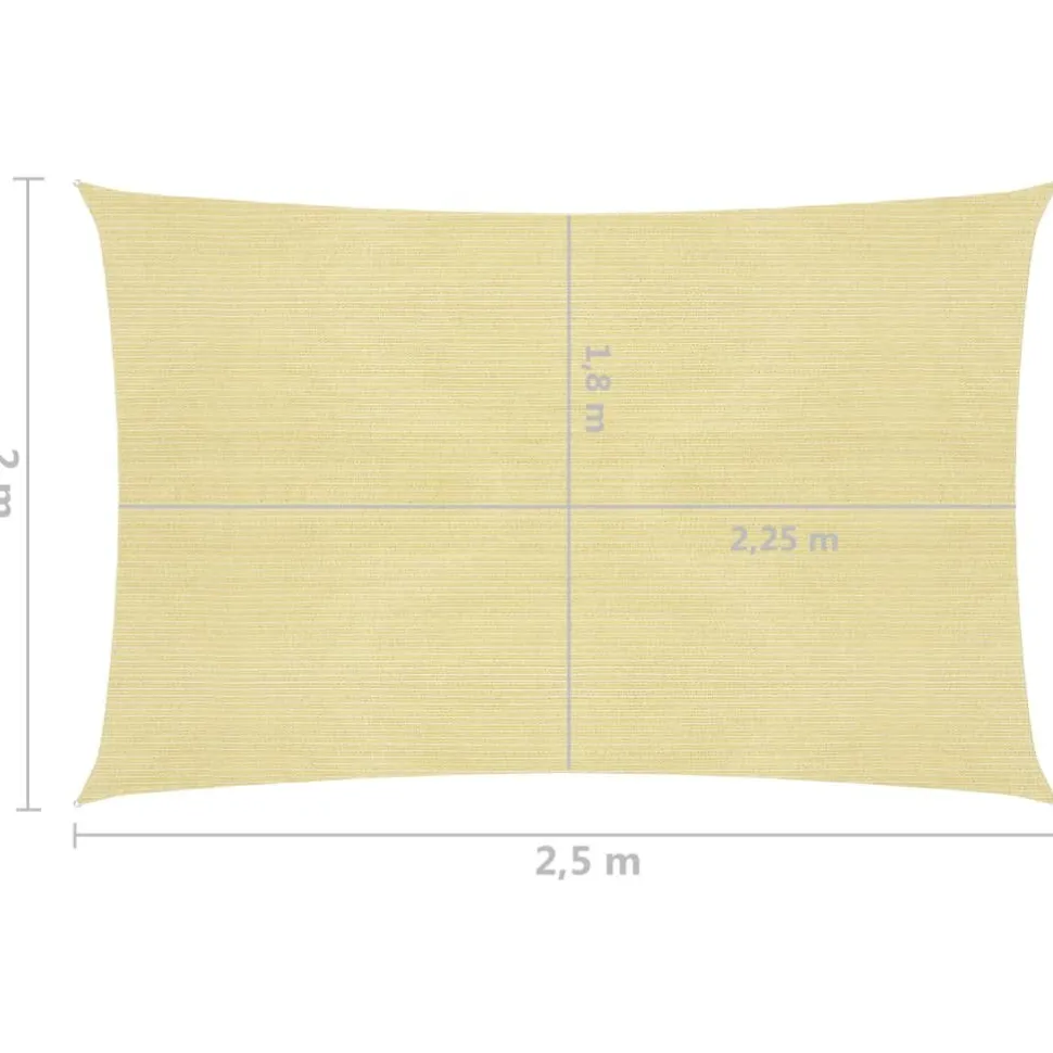 Aurinkopurje suorakulma, HDPE, 160g/m², eri kokoja ja värejä