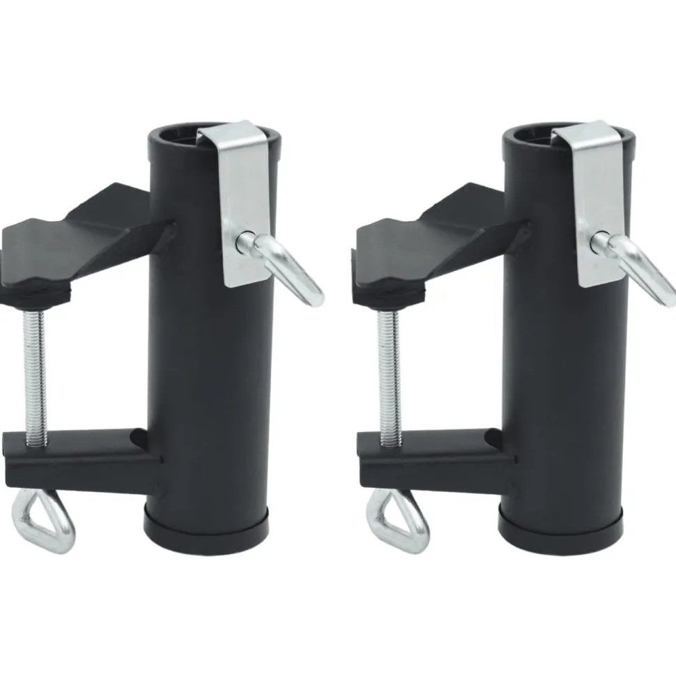 Aurinkovarjon kiinnikkeet parvekkeelle 2 kpl 25-38 mm teräs (03383)
