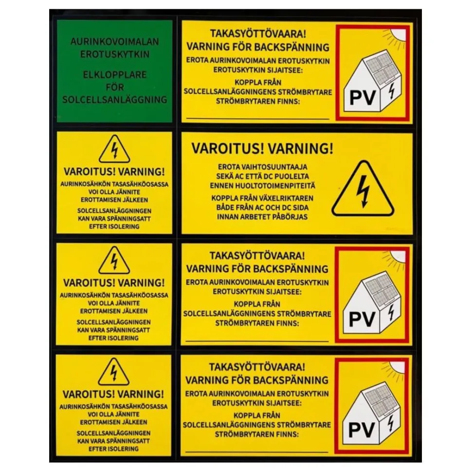 Aurinkovoimala Soletek, tiilikuviopeltikatolle, pystyasennus, eri tehoja