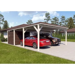 Autokatos Holzbrüder Ralf 52m2 pienellä varastolla