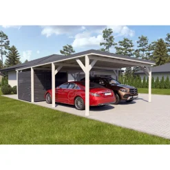 Autokatos Holzbrüder Ralf 52m2 pienellä varastolla