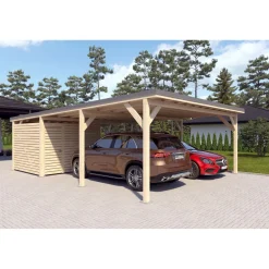 Autokatos Holzbrüder Ralf 52m2 pienellä varastolla