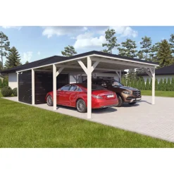 Autokatos Holzbrüder Ralf 52m2 pienellä varastolla