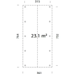 Autokatos Palmako Robert 23,1 m2 CP3273