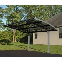 Autokatos Palram-Canopia Arizona Breeze, 13.8m², yhdelle autolle, tummanharmaa/harmaa