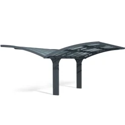 Autokatos Palram-Canopia Arizona Breeze Wings&Arch, 26.9m², kahdelle autolle, tummanharmaa/harmaa