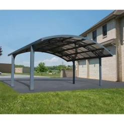 Autokatos Palram-Canopia Arizona Breeze Wings&Arch, 26.9m², kahdelle autolle, tummanharmaa/harmaa