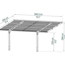 Autokatos Palram-Canopia Sydney Wave, 16.8m², musta