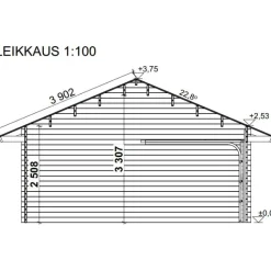 Autotalli ja autokatos LP Garden AT30KL, 29.9m² + 24m²