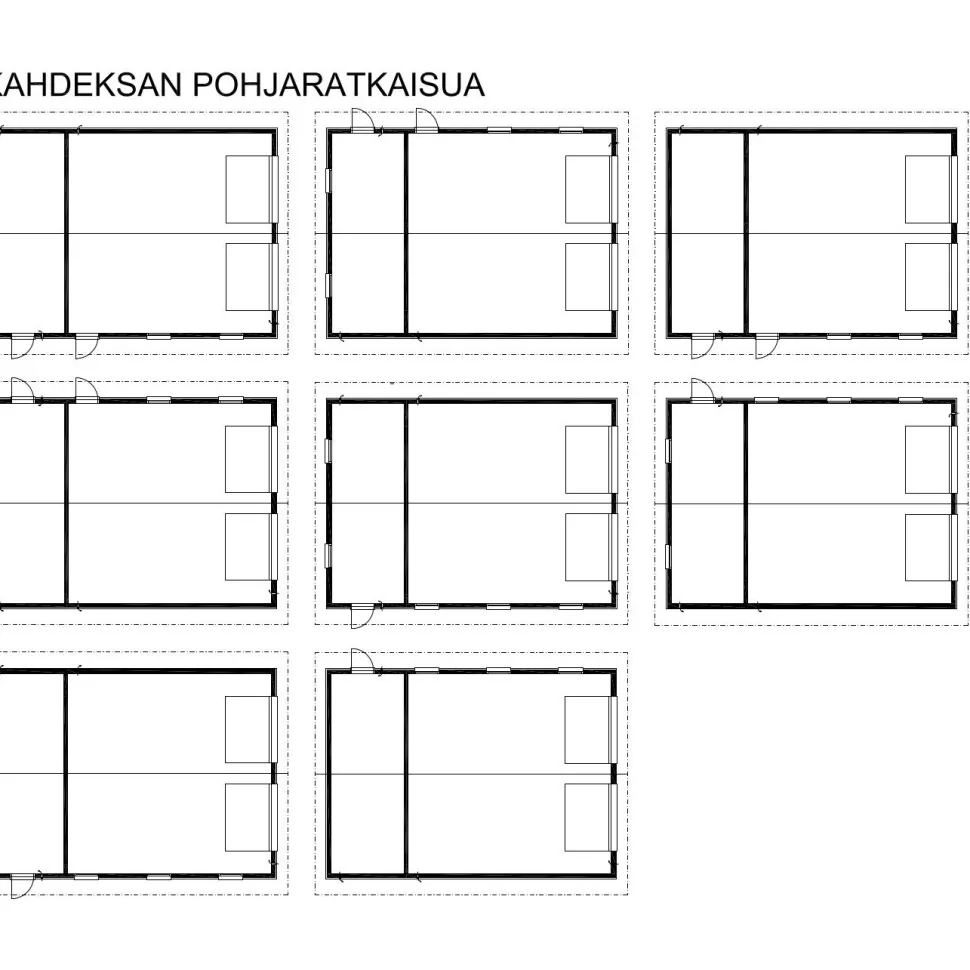 Autotallin runkopaketti Timburg, kahden auton talli ja varasto, kerrosala 86 m²