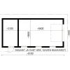 Autotallin runkopaketti Timburg, yhden auton talli ja varasto, kerrosala 39 m²